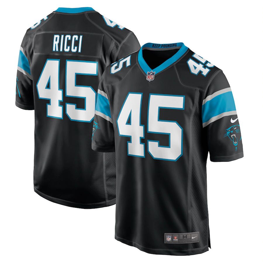 Men Carolina Panthers #45 Giovanni Ricci Nike Black Player Game NFL Jersey->carolina panthers->NFL Jersey